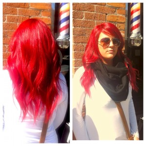 Plan B Kelowna Hair Salon vibrant red hair color